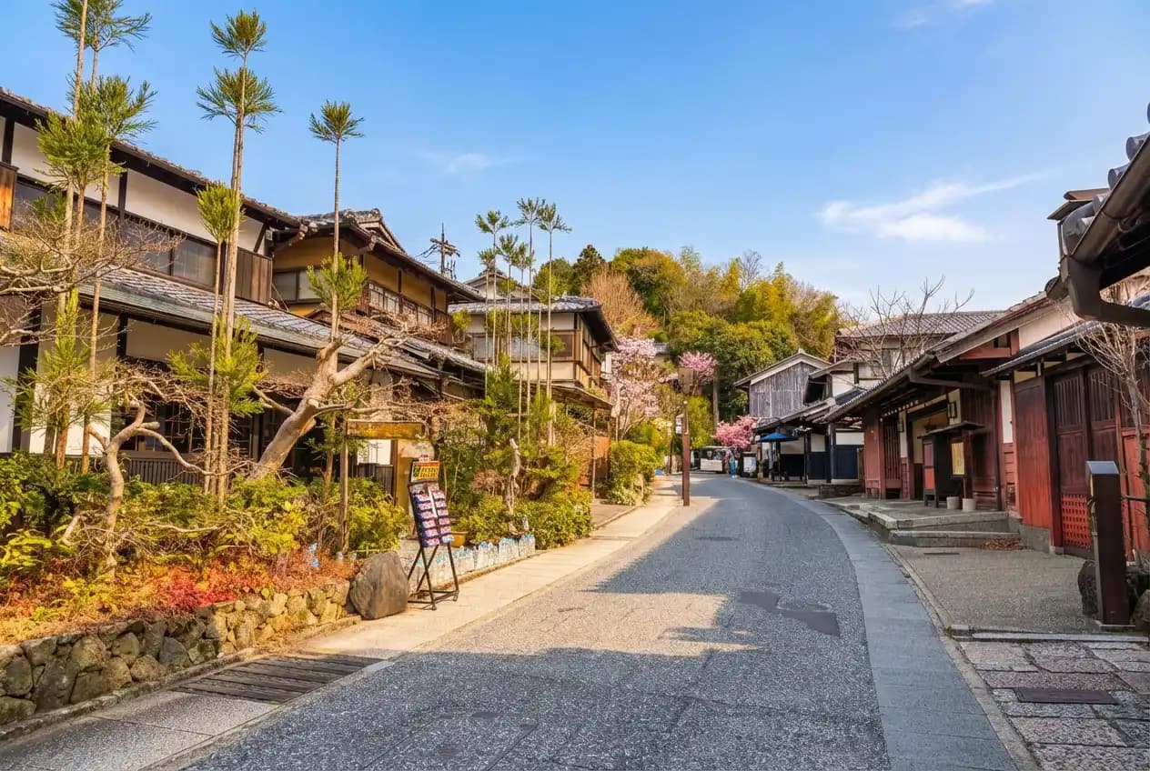 Calle histórica Saga Toriimoto Kioto